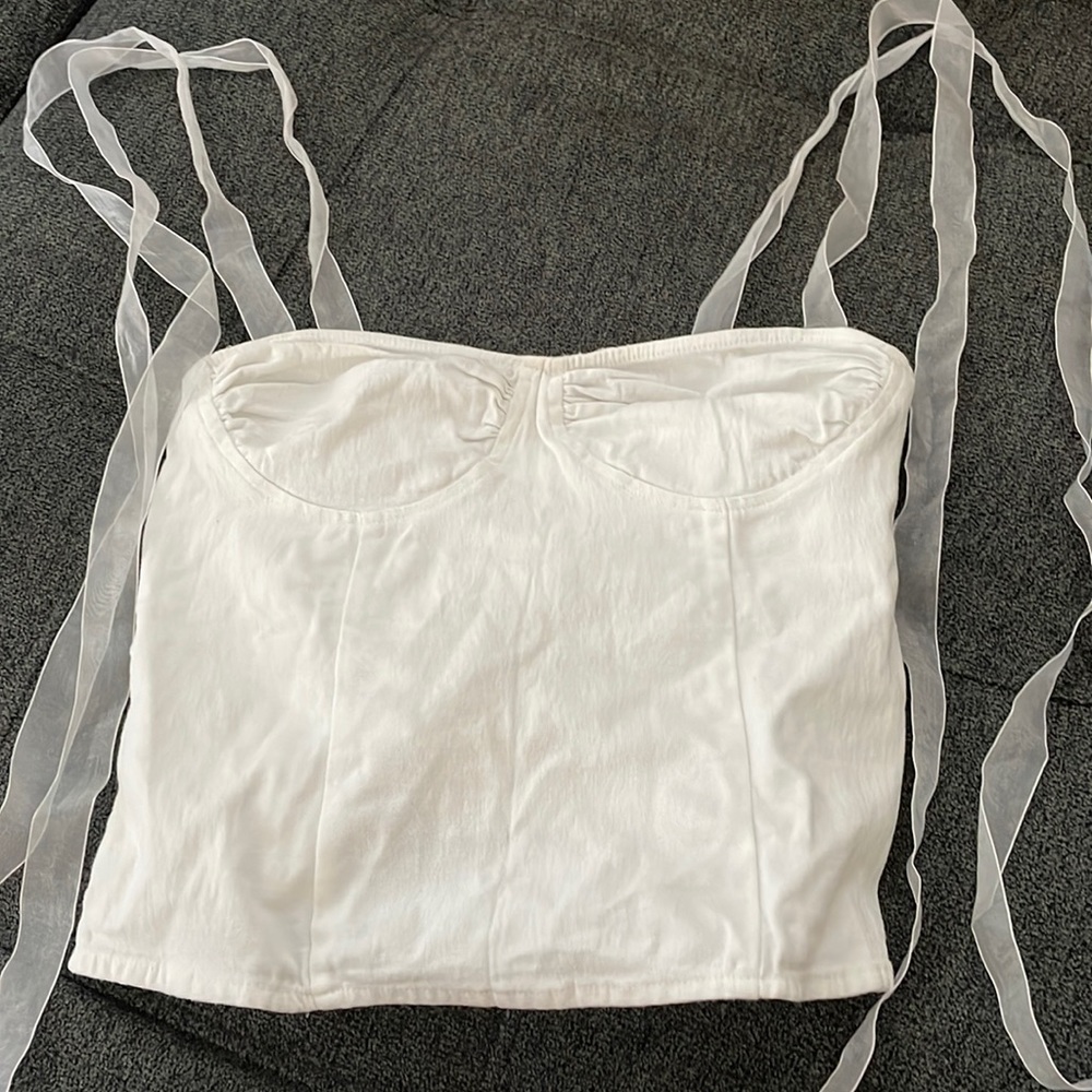 Corset top, tie straps